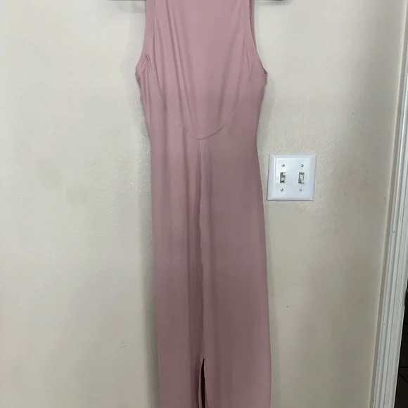 Lululemon Athletica Pink Ribbed Bodycon Midi Dress - Picture 2 of 6